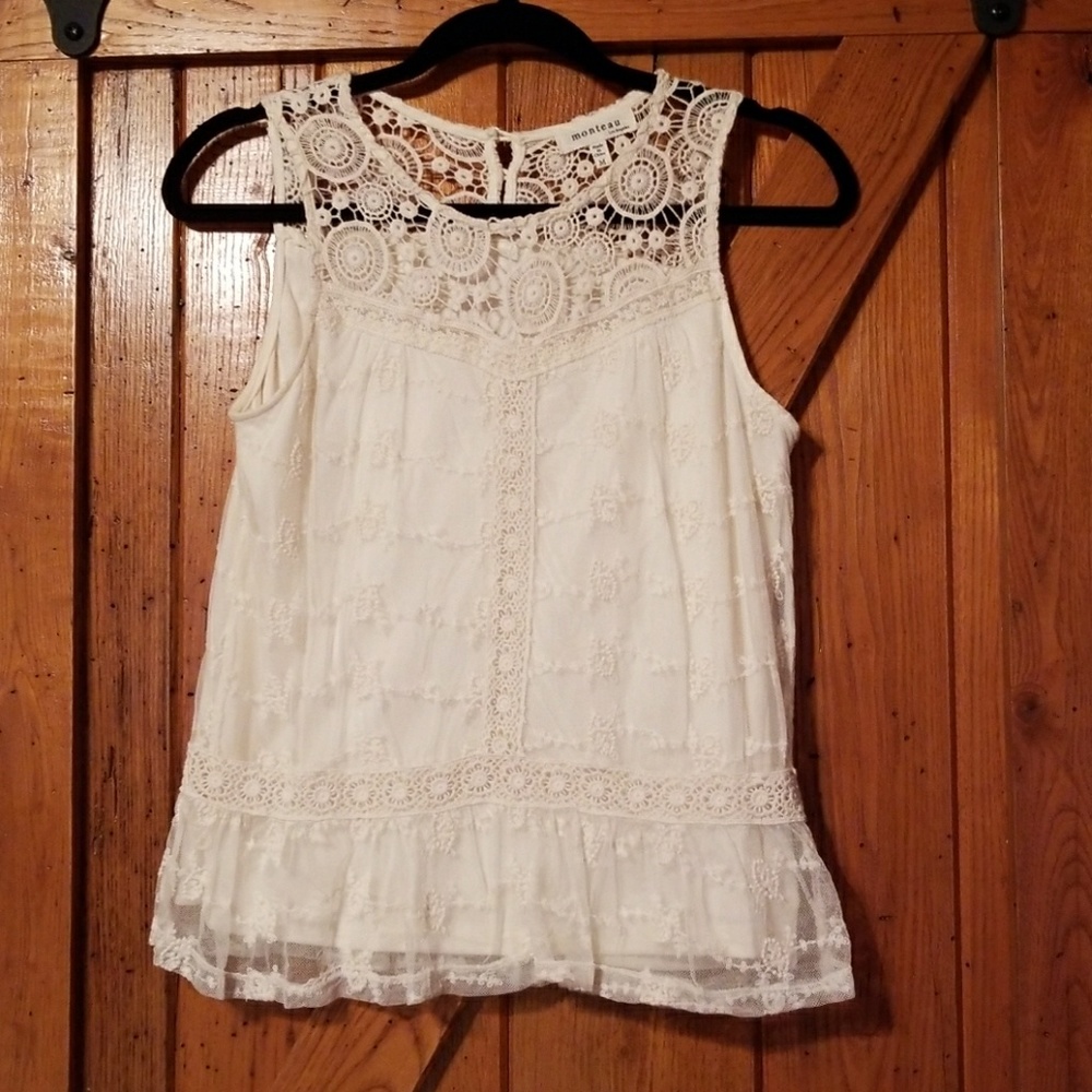Cream lace top
